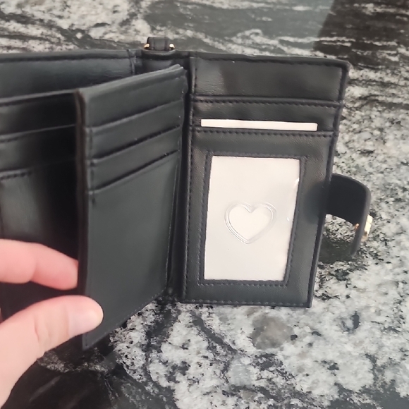🚫Sold🚫Betsey Johnson Black Wallet with Gold Accents - Picture 4 of 5